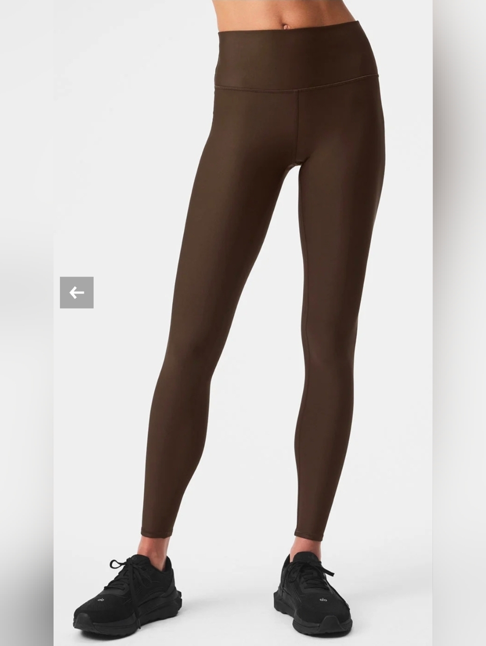 NWT Alo Yoga 7/8 High-Waist Airlift Leggings - Espresso - Large Poly Sealed $128